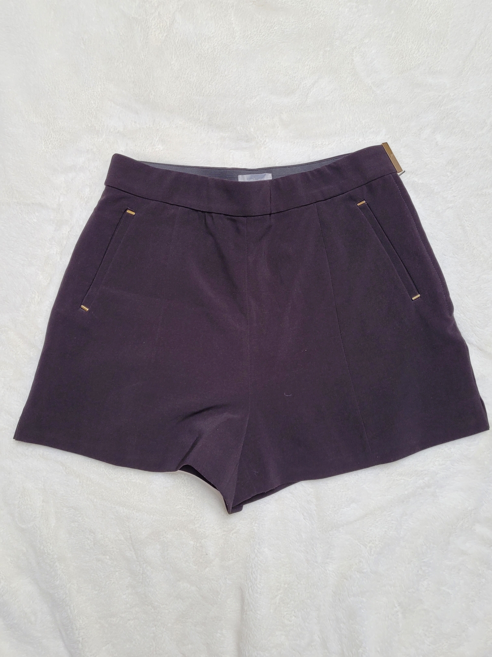 H&M Black High-Waist Shorts with Gold Trim